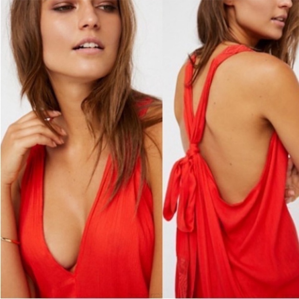 Free people endless summer fallin’ for you Wide Leg Jumpsuit Rare Oversized - Picture 5 of 9